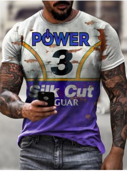 Men's slim round neck T-shirt HF1301-02-04