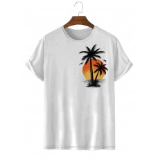 Palm Tree Casual Short Sleeve T-Shirt