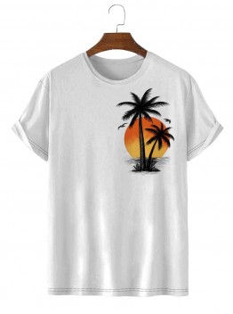 Palm Tree Casual Short Sleeve T-Shirt