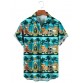 Men's Holiday Skull Cocktail Print Shirt 10778154X