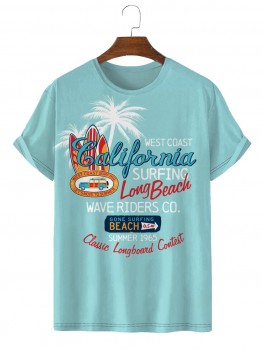 West Coast California Surf Short Sleeve T-Shirt