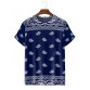 Men's trendy retro ethnic pattern print T-shirt